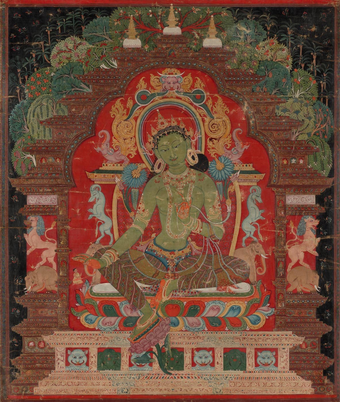 Green Tara by Unknown, Central Tibet