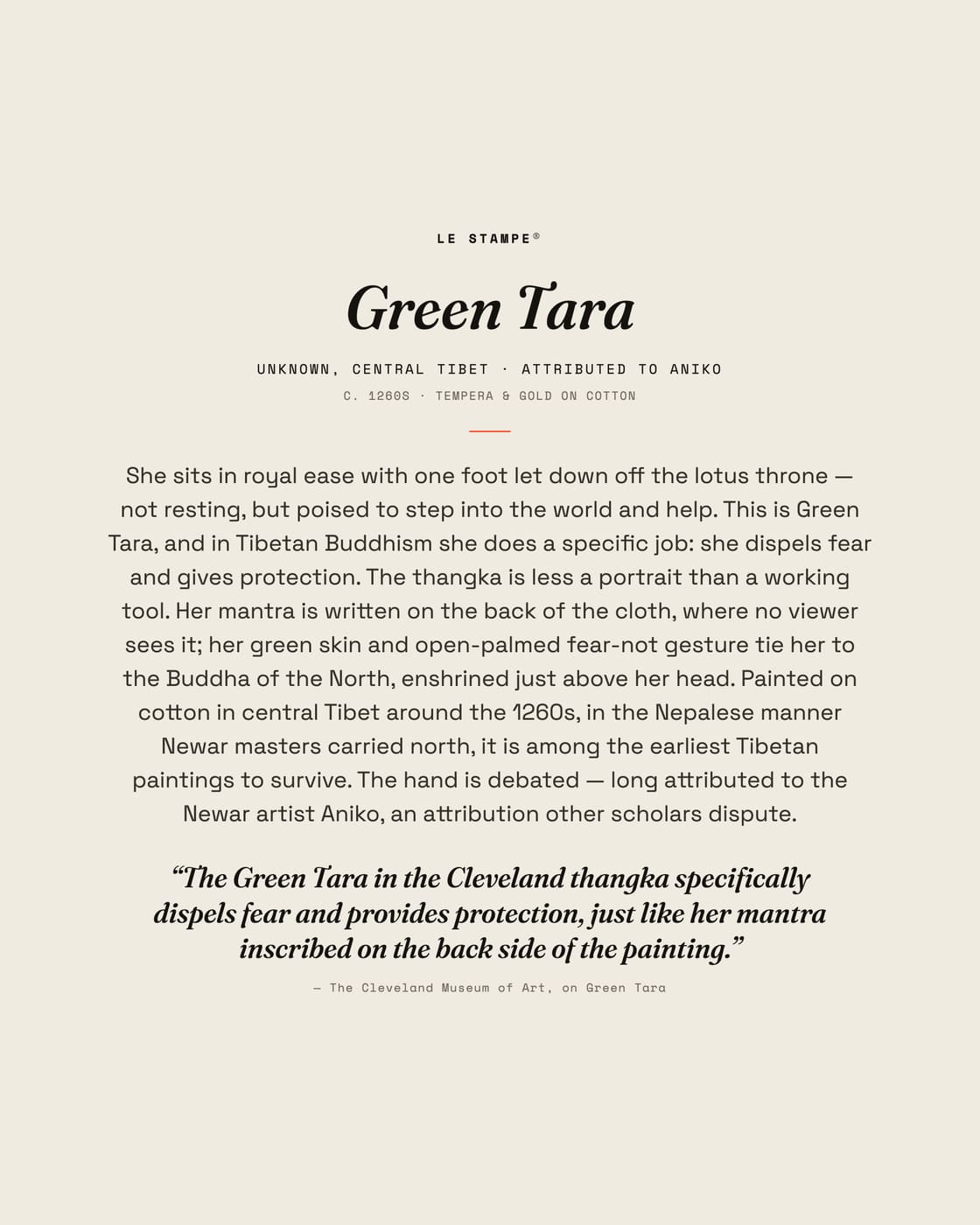 Green Tara, story print
