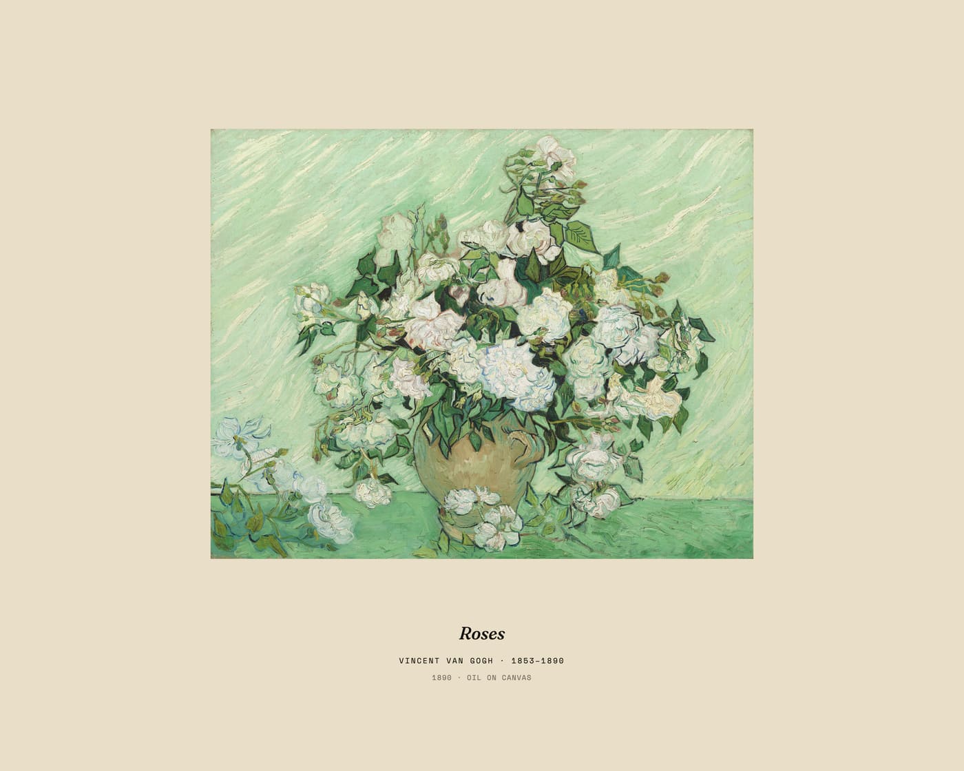 Roses, museum caption