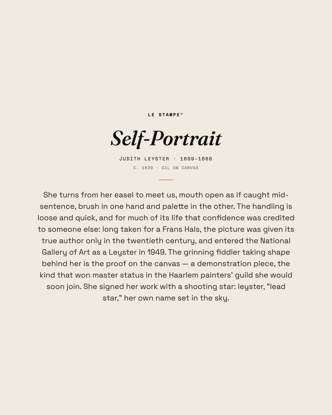 Self-Portrait, story print
