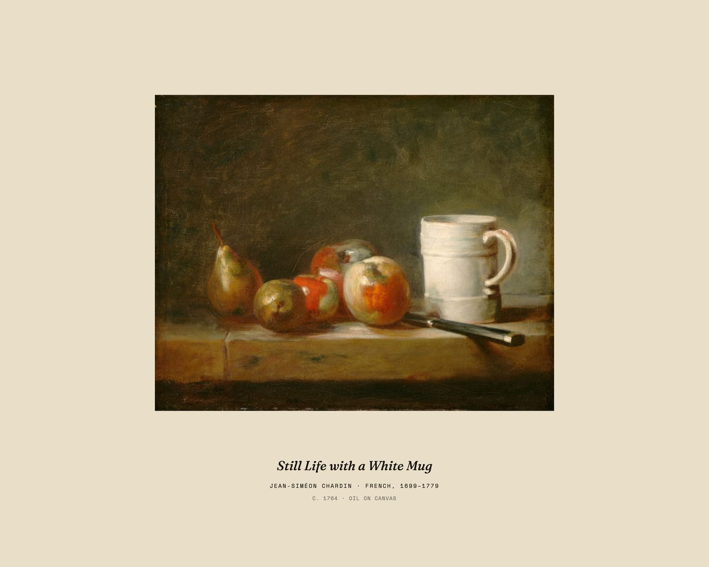 Still Life with a White Mug, museum caption