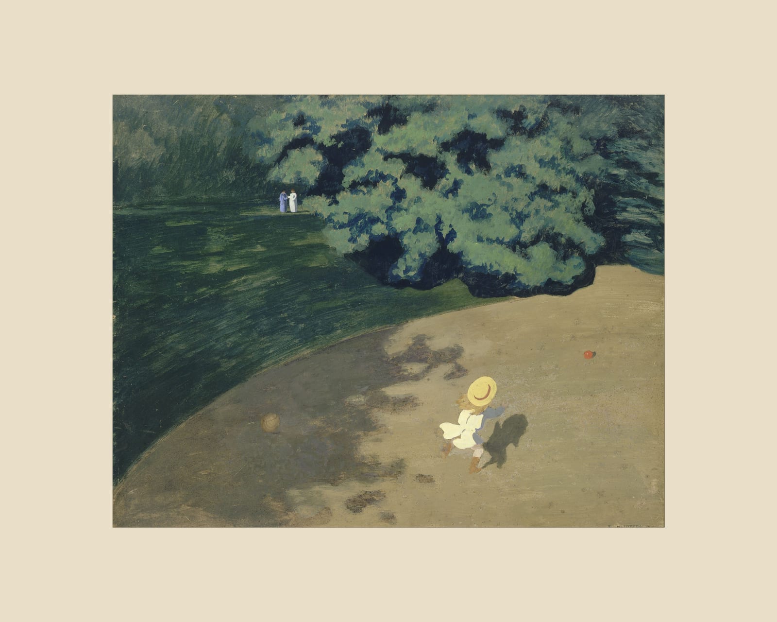 The Ball, beige border