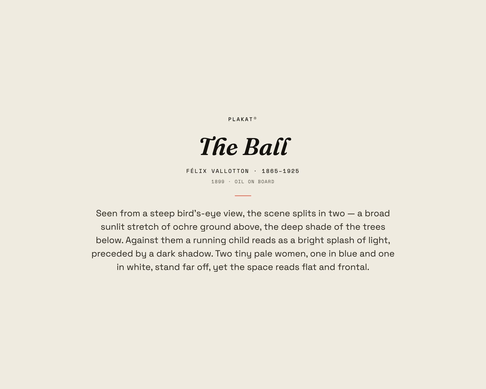 The Ball, story print
