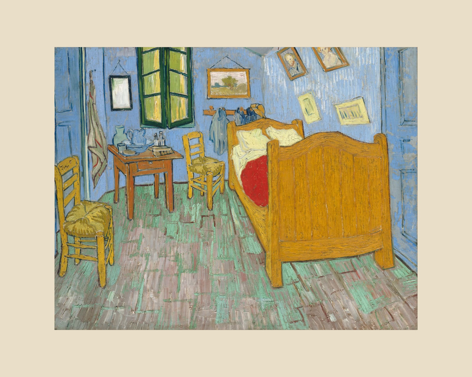 The Bedroom, beige border