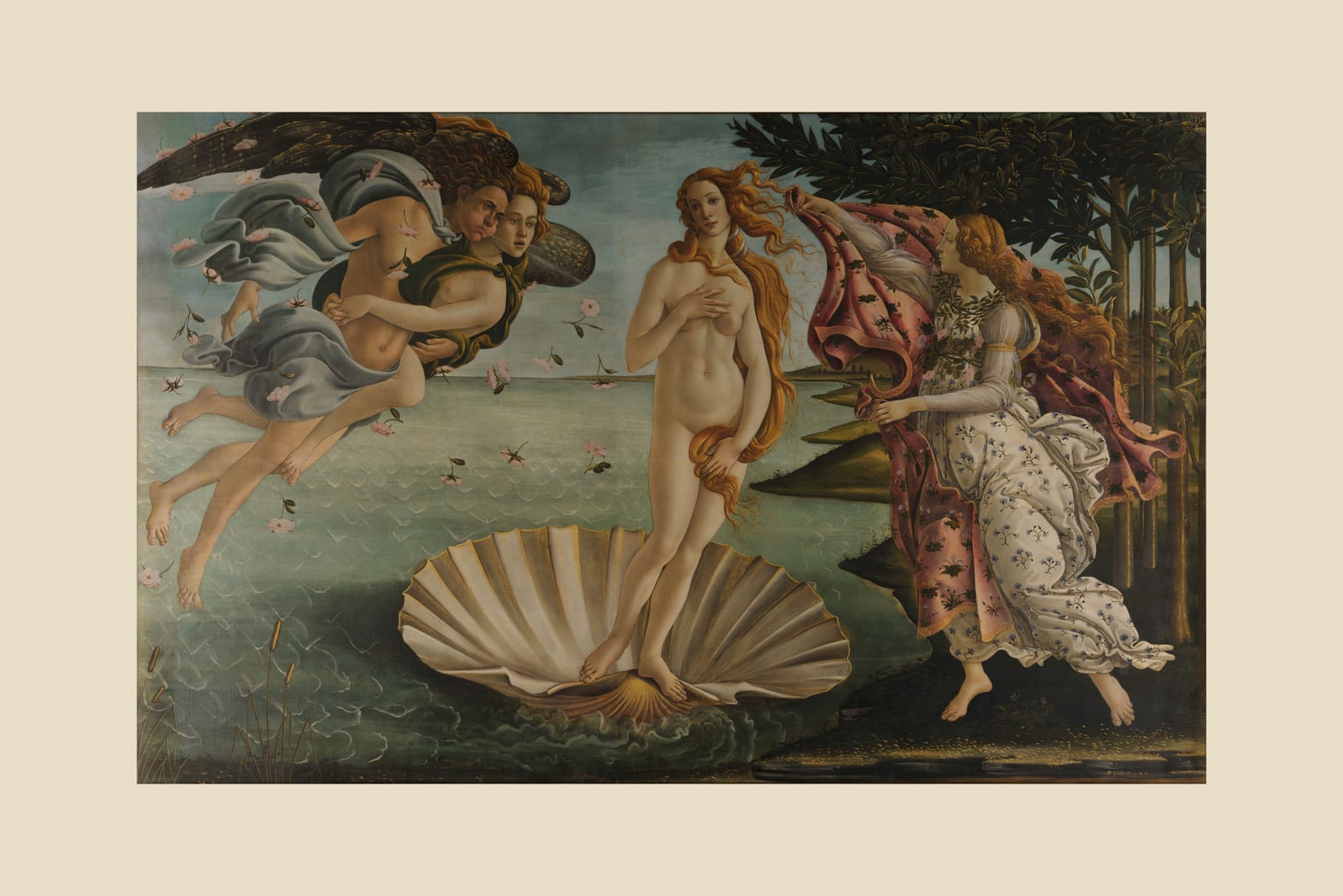 The Birth of Venus, beige border
