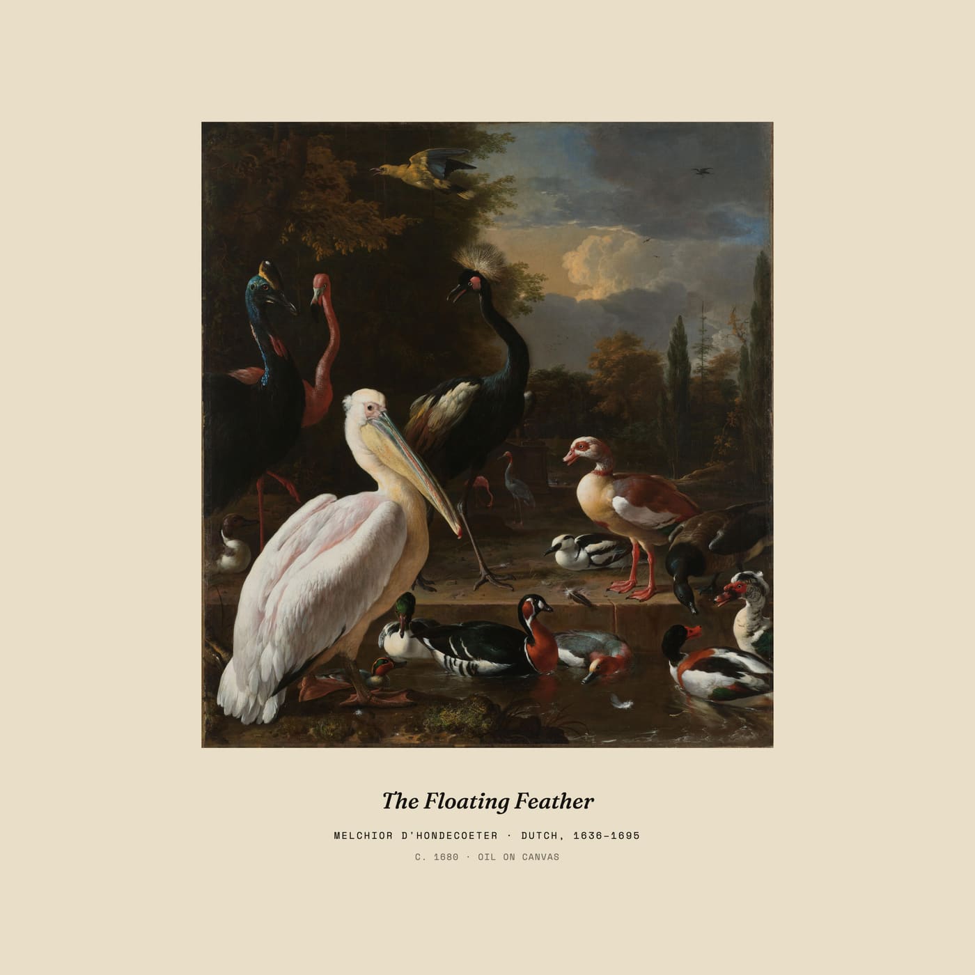 The Floating Feather, museum caption