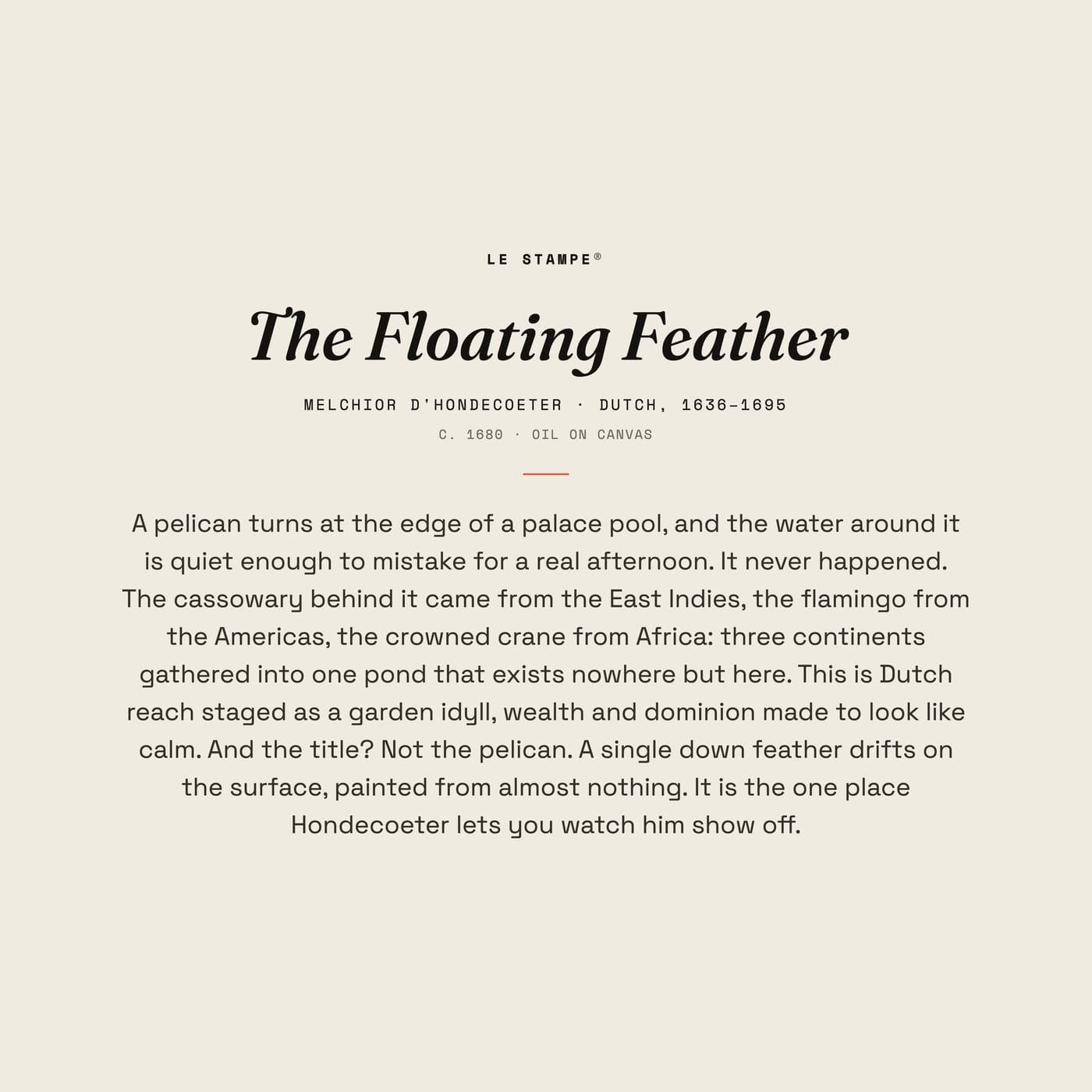 The Floating Feather, story print