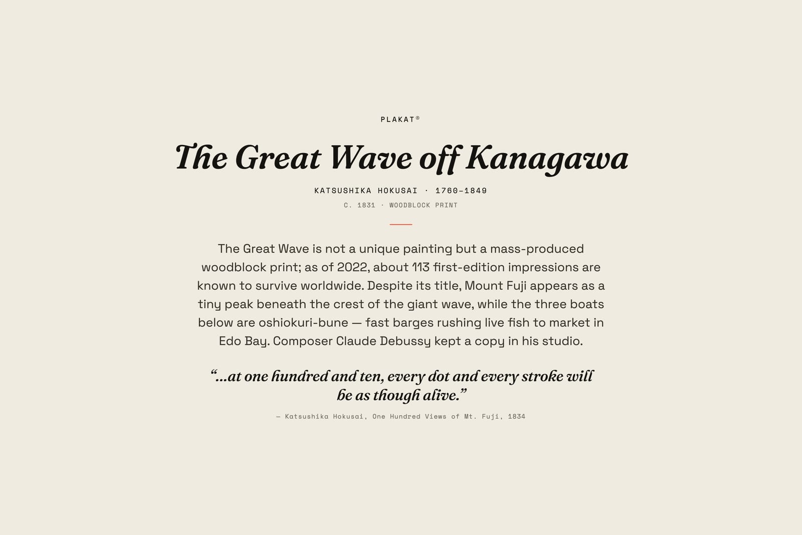 The Great Wave off Kanagawa, story print