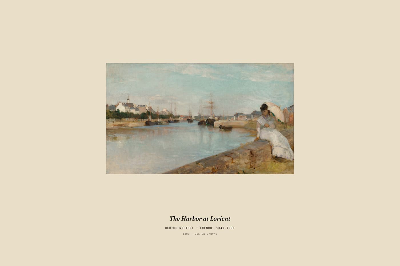 The Harbor at Lorient, museum caption