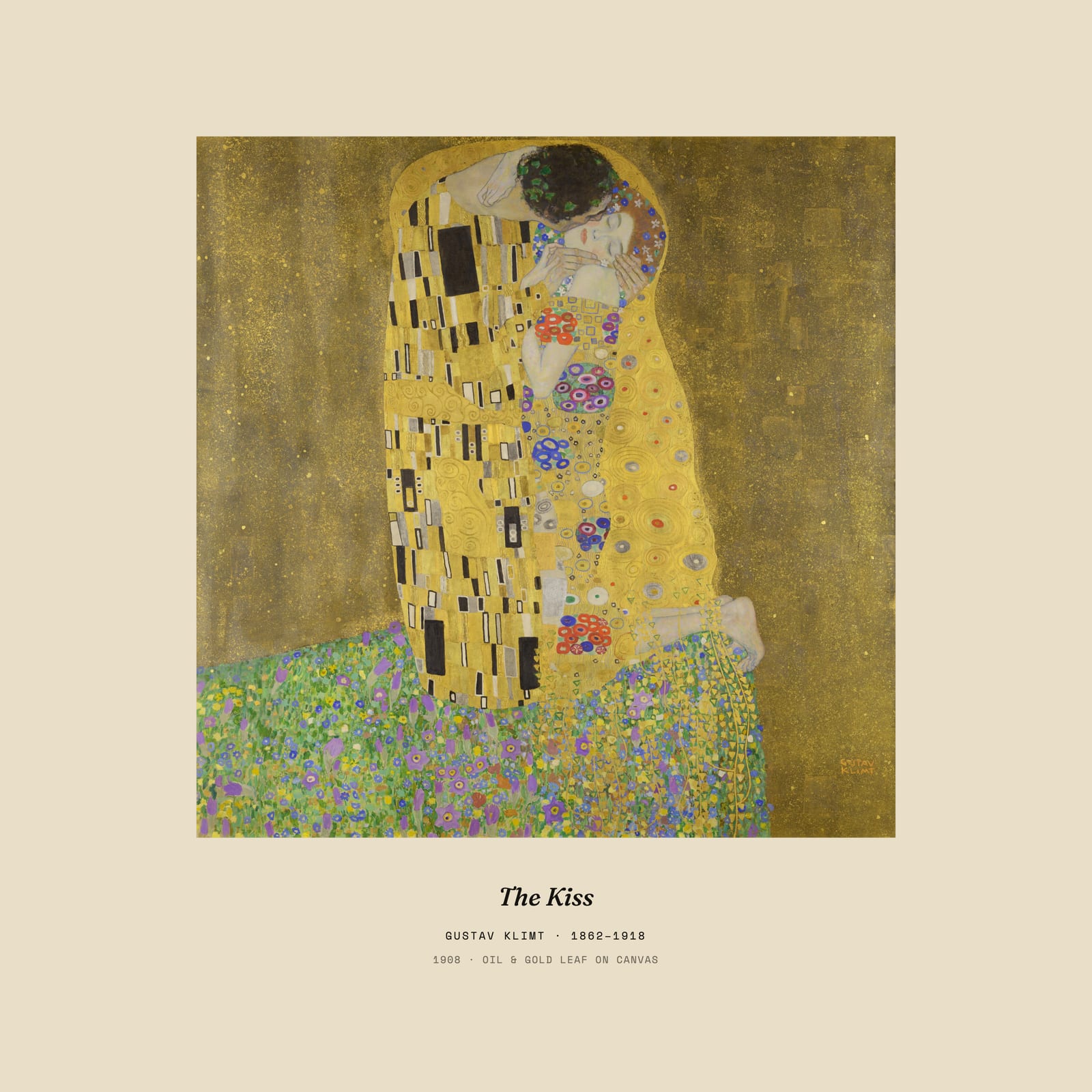The Kiss, museum caption
