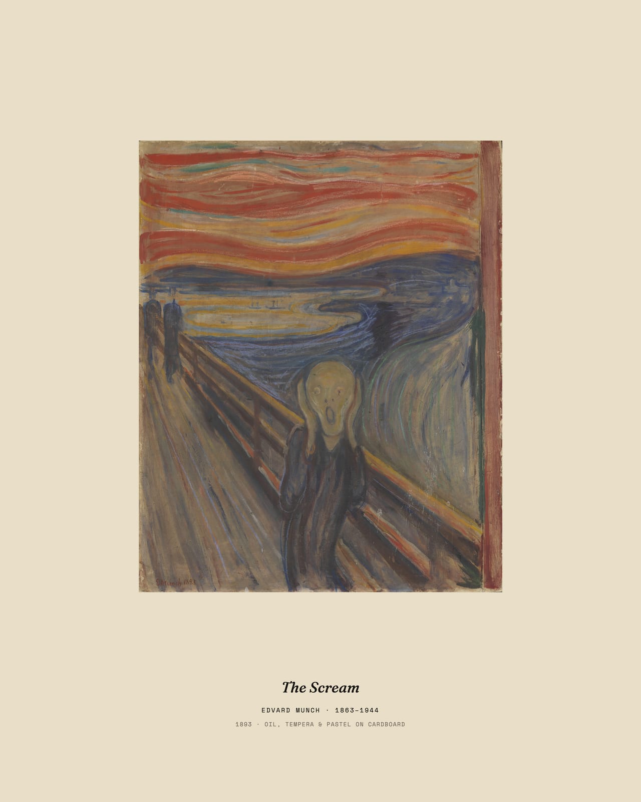 The Scream, museum caption