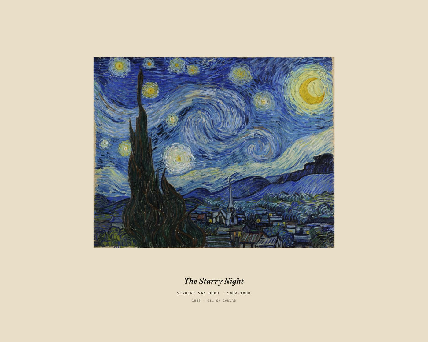 The Starry Night, museum caption
