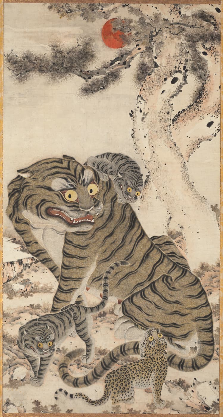 Tiger Family by Unknown, Joseon Korea