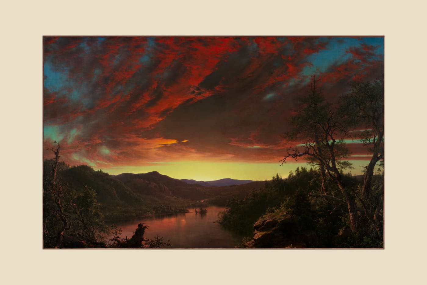 Twilight in the Wilderness, beige border