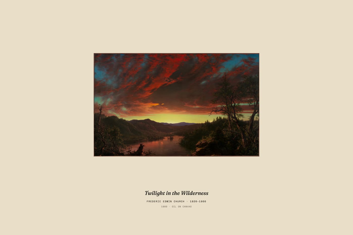 Twilight in the Wilderness, museum caption