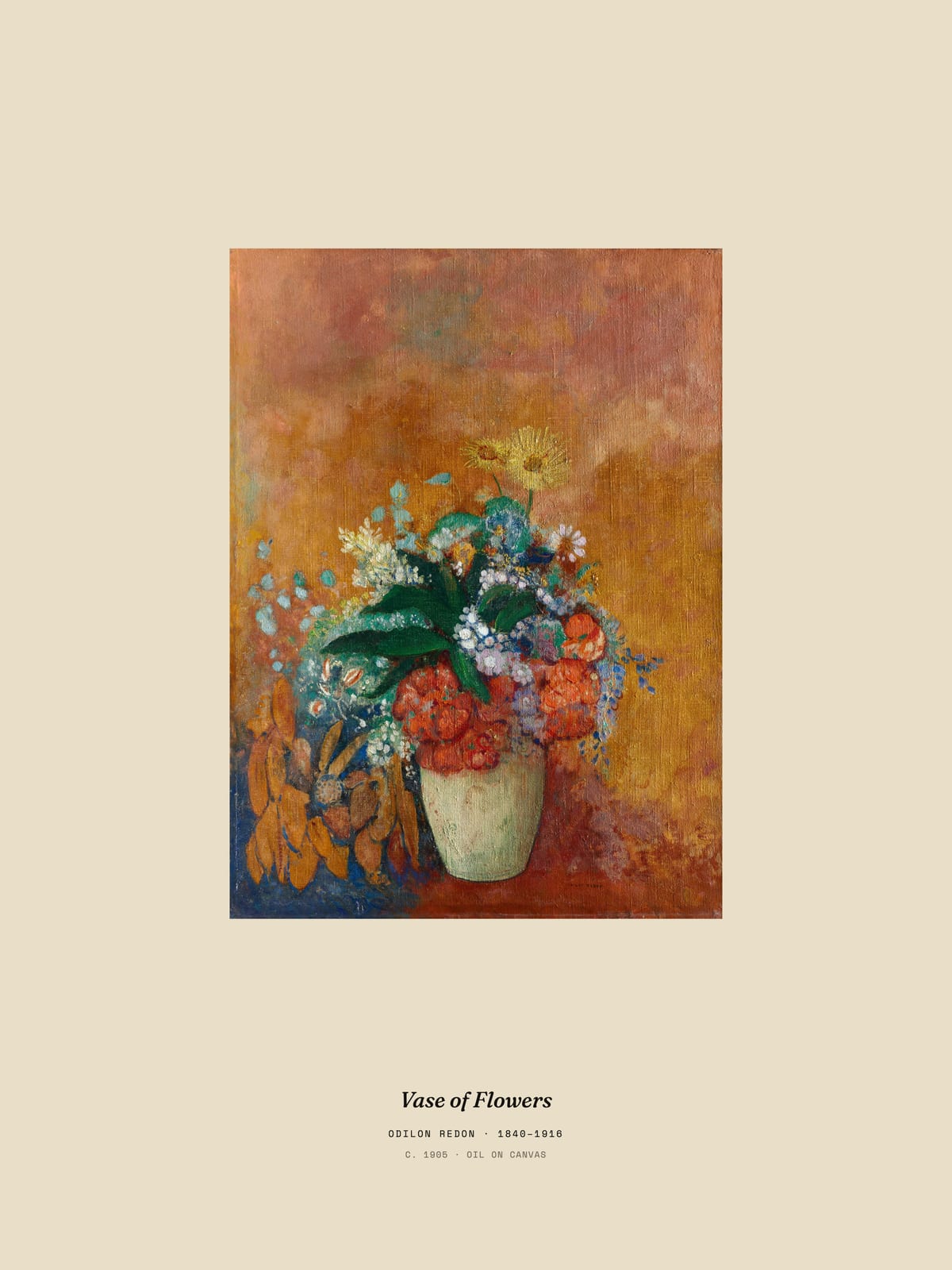 Vase of Flowers, museum caption