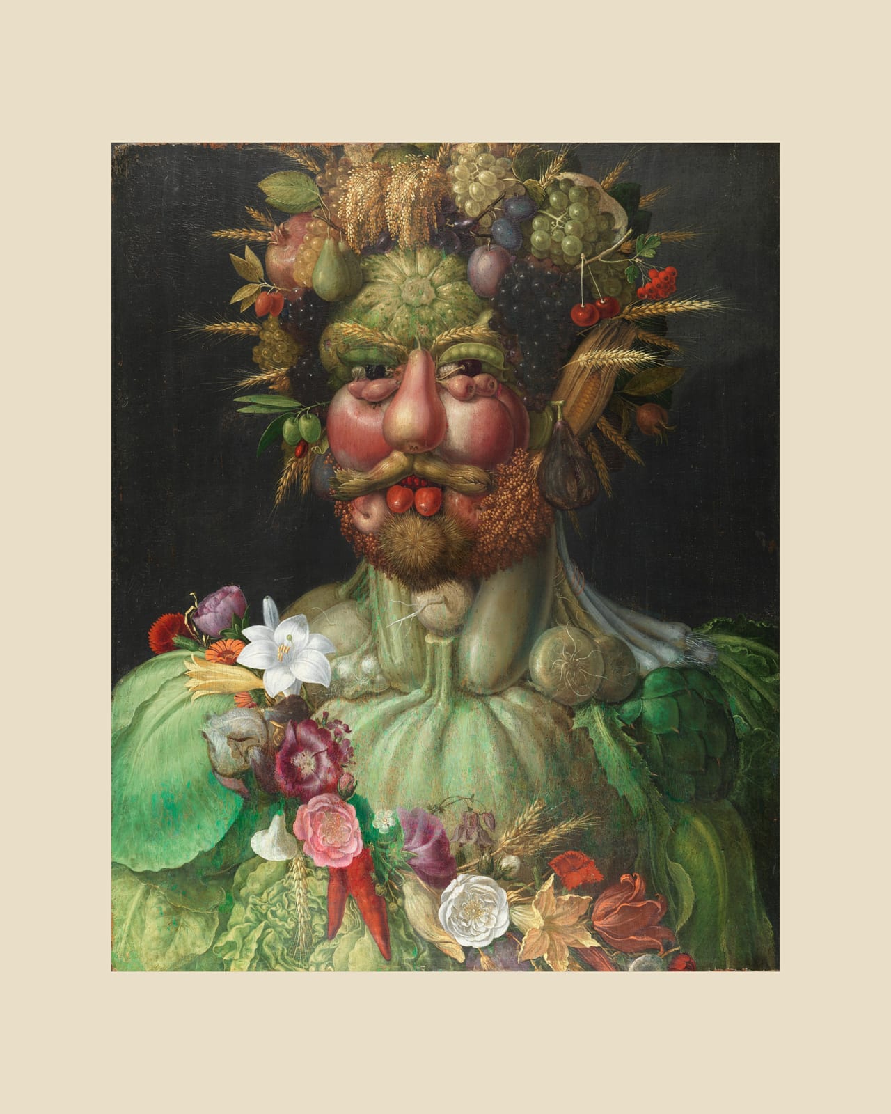 Vertumnus, beige border