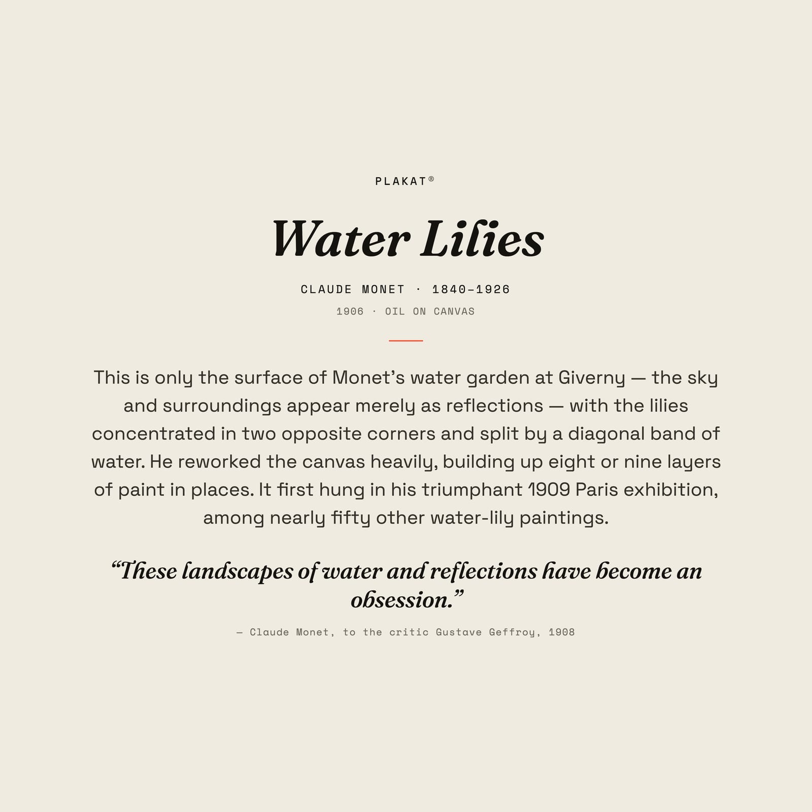 Water Lilies, story print